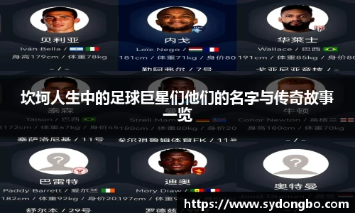 坎坷人生中的足球巨星们他们的名字与传奇故事一览